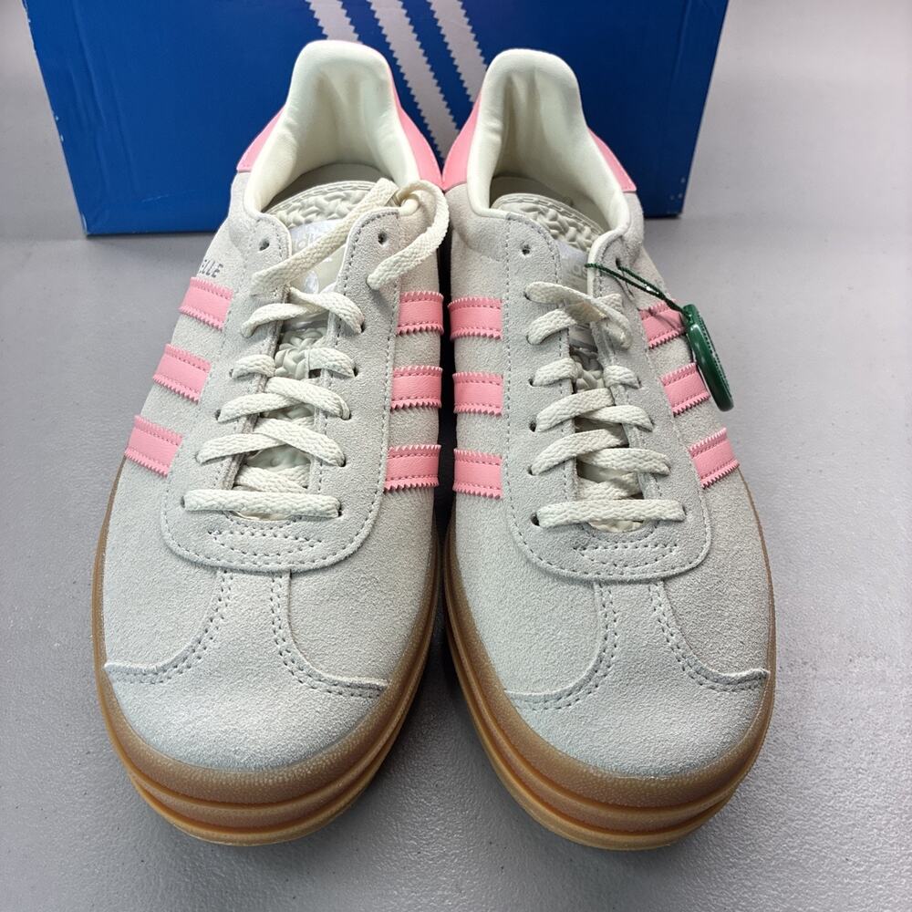 Adidas Gazelle Bold J Beige Semi Pink Spark GS Sneakers JQ7409 Size 6 Youth - Picture 2 of 7